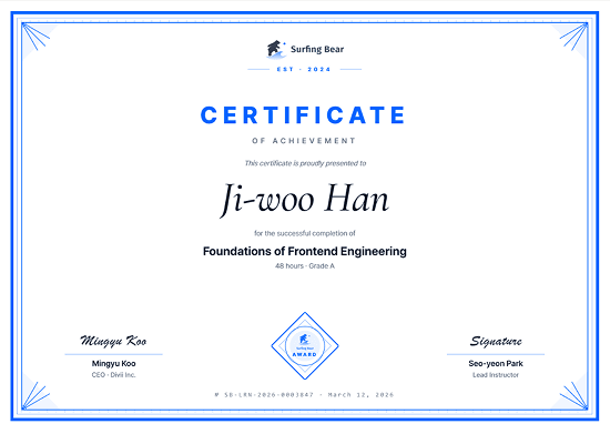 Certificate preview